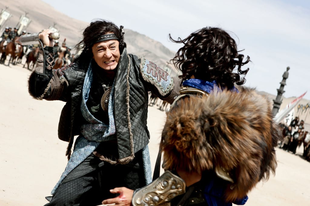 The deadly duel between Jackie Chan and Adrien Brody (r)