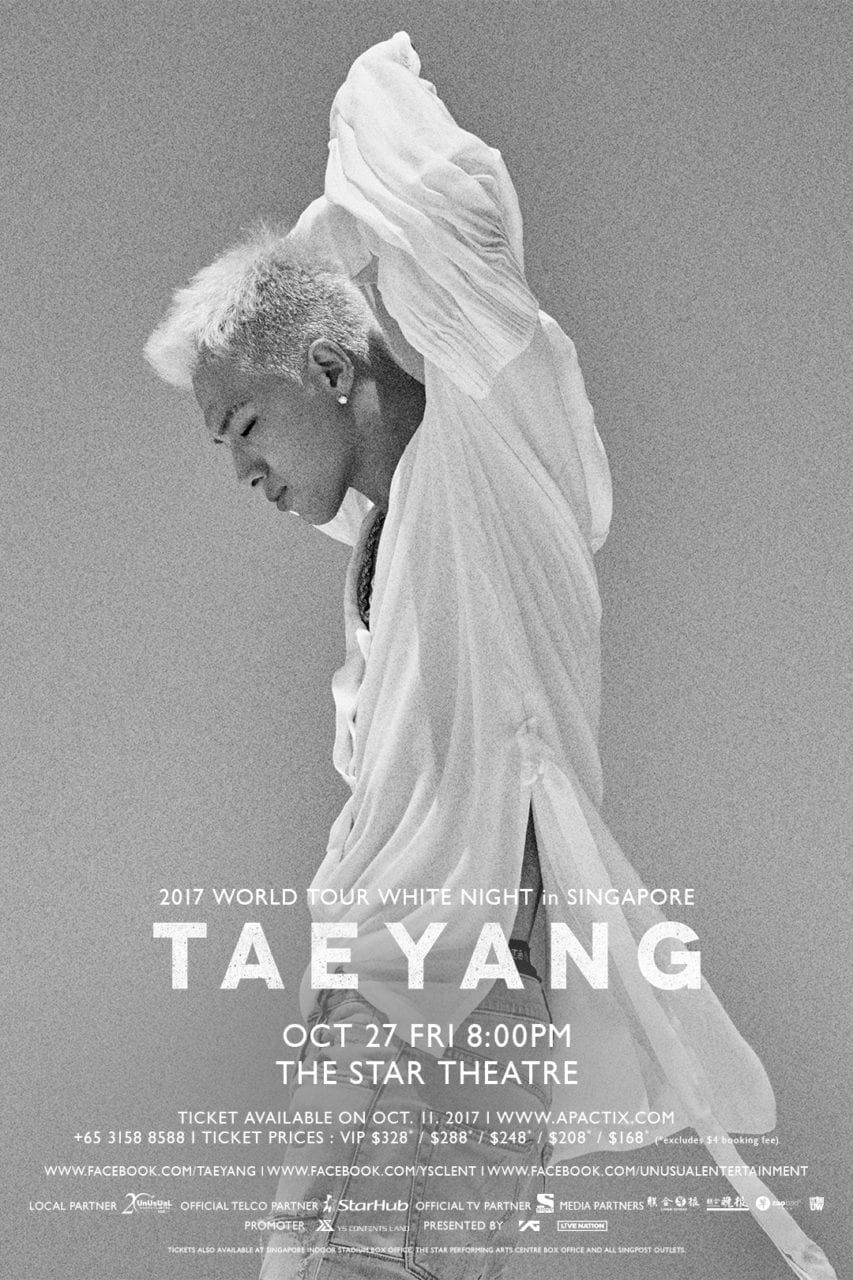 EVENT] TAEYANG 2017 WORLD TOUR IN SINGAPORE! - KAvenyou.com