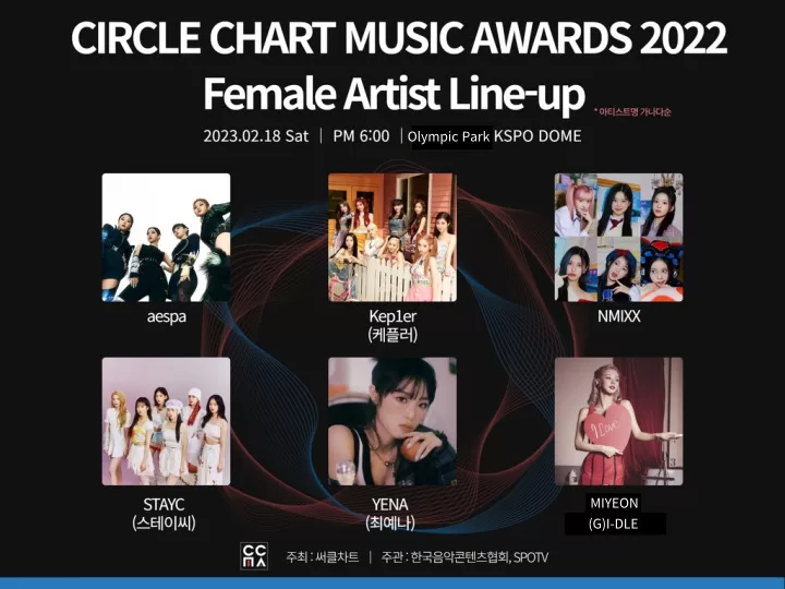 Circle Chart Music Awards female lineup