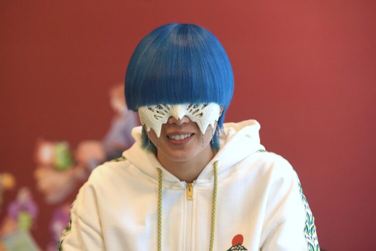 Yama during an interview at Japan Expo Paris